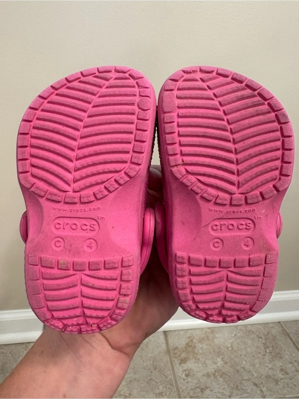 CROCS Kids Pink Classic Clogs